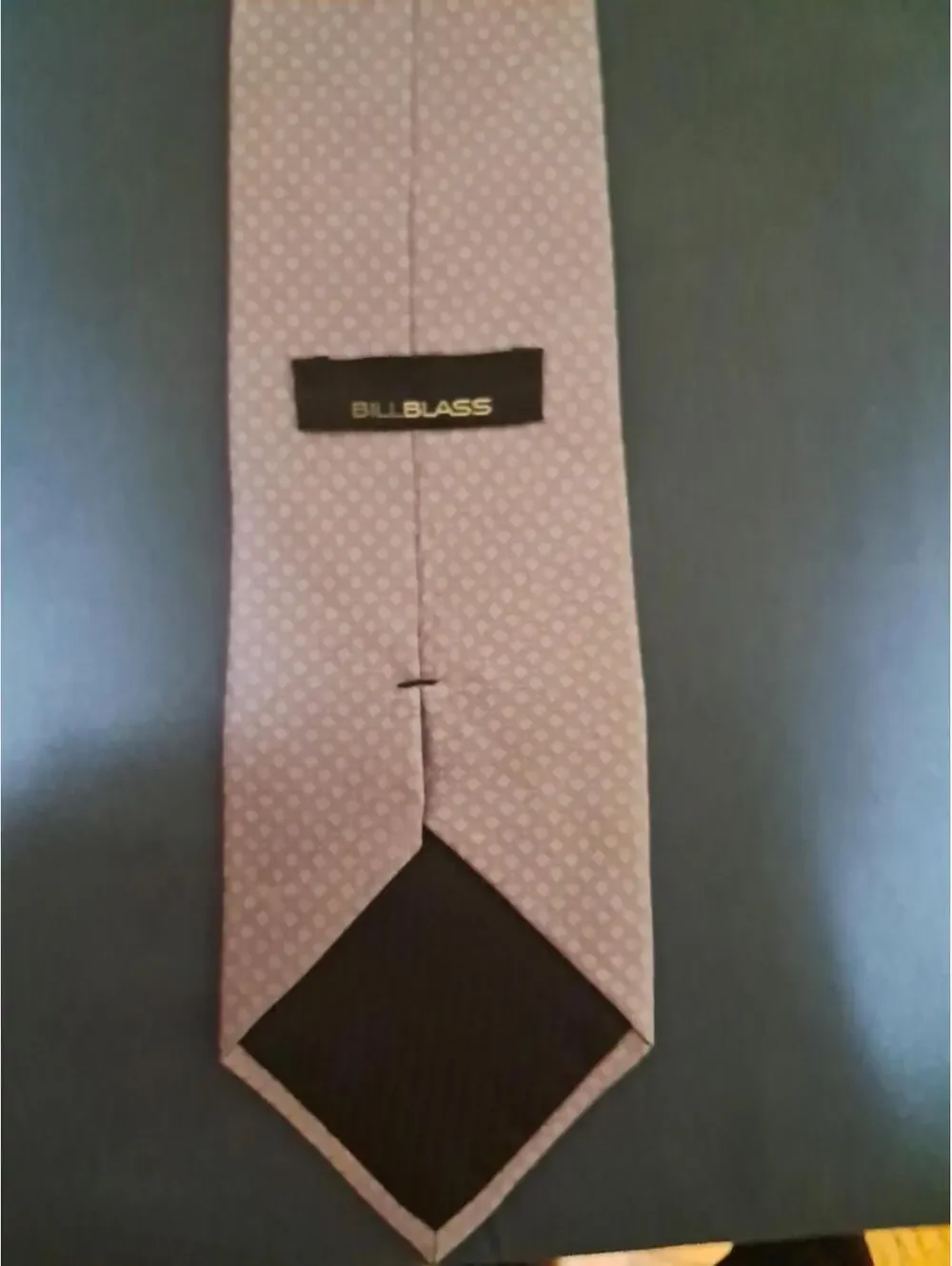 Bill Bass Mens Tie Metallic‎ Blues Silk Necktie Made In USA